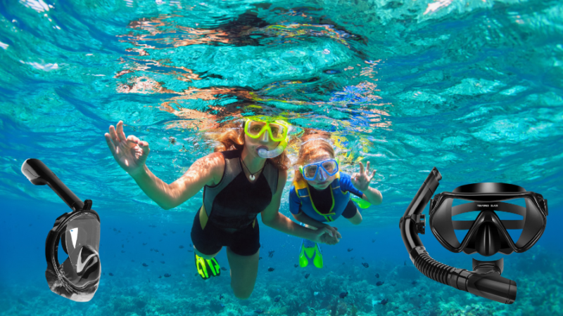 Explorando as Profundezas com Conforto e Tecnologia: Review da Máscara de Mergulho Full Face e Máscara e Snorkel Tradicional